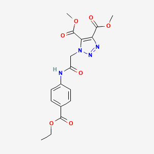 dimethyl 1-(2-{[4-(ethoxycarbonyl)phenyl]amino}-2-oxoethyl)-1H-1,2,3-triazole-4,5-dicarboxylate