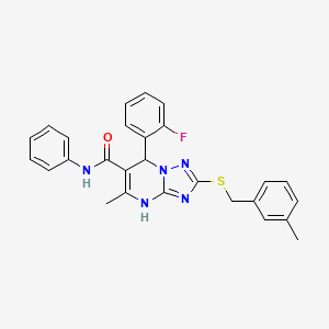 7-(2-fluorophenyl)-5-methyl-2-[(3-methylbenzyl)sulfanyl]-N-phenyl-4,7-dihydro[1,2,4]triazolo[1,5-a]pyrimidine-6-carboxamide