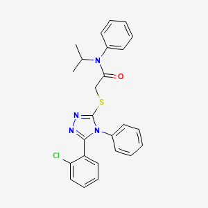 2-{[5-(2-chlorophenyl)-4-phenyl-4H-1,2,4-triazol-3-yl]sulfanyl}-N-phenyl-N-(propan-2-yl)acetamide