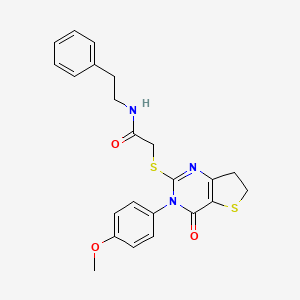 2-((3-(4-methoxyphenyl)-4-oxo-3,4,6,7-tetrahydrothieno[3,2-d]pyrimidin-2-yl)thio)-N-phenethylacetamide