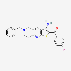 molecular formula C24H20FN3OS B11427387 (3-Amino-6-benzyl-5,6,7,8-tetrahydrothieno[2,3-b][1,6]naphthyridin-2-yl)(4-fluorophenyl)methanone 