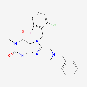 8-{[benzyl(methyl)amino]methyl}-7-(2-chloro-6-fluorobenzyl)-1,3-dimethyl-3,7-dihydro-1H-purine-2,6-dione