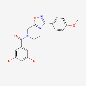 3,5-dimethoxy-N-{[3-(4-methoxyphenyl)-1,2,4-oxadiazol-5-yl]methyl}-N-(propan-2-yl)benzamide