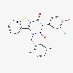 3-(3-chloro-4-fluorophenyl)-1-(2,5-dimethylbenzyl)[1]benzothieno[3,2-d]pyrimidine-2,4(1H,3H)-dione