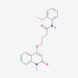 molecular formula C22H24N2O3 B11427430 N-(2-ethylphenyl)-4-[(1-methyl-2-oxo-1,2-dihydroquinolin-4-yl)oxy]butanamide CAS No. 901864-91-3