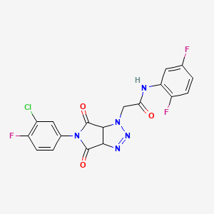 2-[5-(3-chloro-4-fluorophenyl)-4,6-dioxo-4,5,6,6a-tetrahydropyrrolo[3,4-d][1,2,3]triazol-1(3aH)-yl]-N-(2,5-difluorophenyl)acetamide