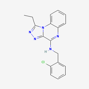 molecular formula C18H16ClN5 B11427462 N-(2-chlorobenzyl)-1-ethyl[1,2,4]triazolo[4,3-a]quinoxalin-4-amine 