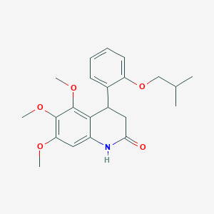 5,6,7-trimethoxy-4-[2-(2-methylpropoxy)phenyl]-3,4-dihydroquinolin-2(1H)-one