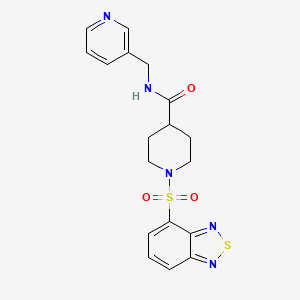 molecular formula C18H19N5O3S2 B11427474 1-(2,1,3-benzothiadiazol-4-ylsulfonyl)-N-(pyridin-3-ylmethyl)piperidine-4-carboxamide 