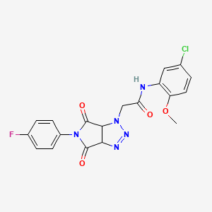 N-(5-chloro-2-methoxyphenyl)-2-[5-(4-fluorophenyl)-4,6-dioxo-4,5,6,6a-tetrahydropyrrolo[3,4-d][1,2,3]triazol-1(3aH)-yl]acetamide