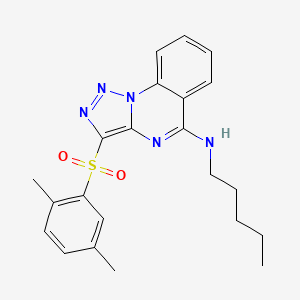 3-[(2,5-dimethylphenyl)sulfonyl]-N-pentyl[1,2,3]triazolo[1,5-a]quinazolin-5-amine