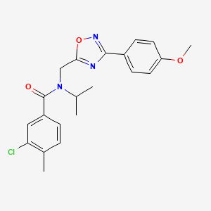 3-chloro-N-{[3-(4-methoxyphenyl)-1,2,4-oxadiazol-5-yl]methyl}-4-methyl-N-(propan-2-yl)benzamide