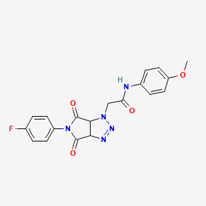 2-[5-(4-fluorophenyl)-4,6-dioxo-4,5,6,6a-tetrahydropyrrolo[3,4-d][1,2,3]triazol-1(3aH)-yl]-N-(4-methoxyphenyl)acetamide