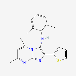 N-(2,6-dimethylphenyl)-5,7-dimethyl-2-(thiophen-2-yl)imidazo[1,2-a]pyrimidin-3-amine