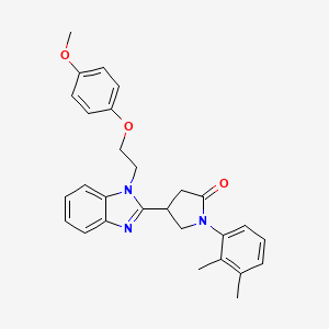 1-(2,3-dimethylphenyl)-4-{1-[2-(4-methoxyphenoxy)ethyl]-1H-benzimidazol-2-yl}pyrrolidin-2-one