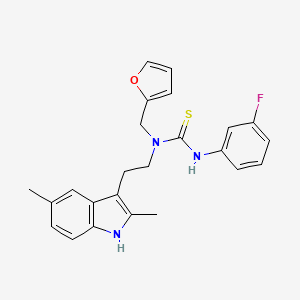 1-(2-(2,5-dimethyl-1H-indol-3-yl)ethyl)-3-(3-fluorophenyl)-1-(furan-2-ylmethyl)thiourea