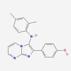 4-{3-[(2,4-Dimethylphenyl)amino]imidazo[1,2-a]pyrimidin-2-yl}phenol