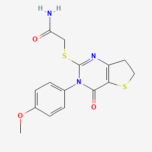 2-{[3-(4-Methoxyphenyl)-4-oxo-3H,4H,6H,7H-thieno[3,2-D]pyrimidin-2-YL]sulfanyl}acetamide