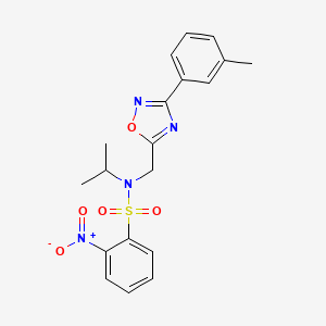 N-{[3-(3-methylphenyl)-1,2,4-oxadiazol-5-yl]methyl}-2-nitro-N-(propan-2-yl)benzenesulfonamide