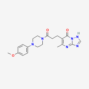 3-(7-Hydroxy-5-methyl[1,2,4]triazolo[1,5-a]pyrimidin-6-yl)-1-[4-(4-methoxyphenyl)piperazin-1-yl]propan-1-one