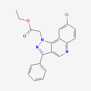 Ethyl 2-{8-bromo-3-phenyl-1H-pyrazolo[4,3-C]quinolin-1-YL}acetate