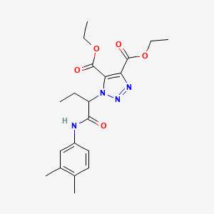 molecular formula C20H26N4O5 B11427706 diethyl 1-{1-[(3,4-dimethylphenyl)amino]-1-oxobutan-2-yl}-1H-1,2,3-triazole-4,5-dicarboxylate 