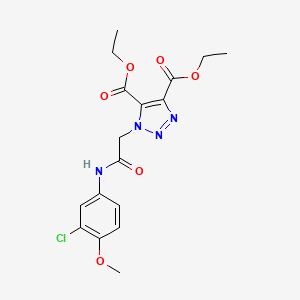 diethyl 1-{2-[(3-chloro-4-methoxyphenyl)amino]-2-oxoethyl}-1H-1,2,3-triazole-4,5-dicarboxylate