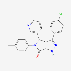 3-(4-chlorophenyl)-5-(4-methylphenyl)-4-(pyridin-3-yl)-4,5-dihydropyrrolo[3,4-c]pyrazol-6(1H)-one