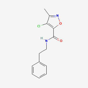 4-chloro-3-methyl-N-(2-phenylethyl)-1,2-oxazole-5-carboxamide