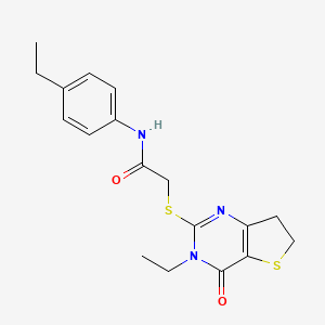 2-({3-Ethyl-4-oxo-3H,4H,6H,7H-thieno[3,2-D]pyrimidin-2-YL}sulfanyl)-N-(4-ethylphenyl)acetamide