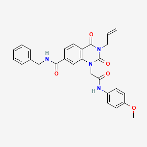 molecular formula C28H26N4O5 B11427770 N-benzyl-1-{2-[(4-methoxyphenyl)amino]-2-oxoethyl}-2,4-dioxo-3-(prop-2-en-1-yl)-1,2,3,4-tetrahydroquinazoline-7-carboxamide 