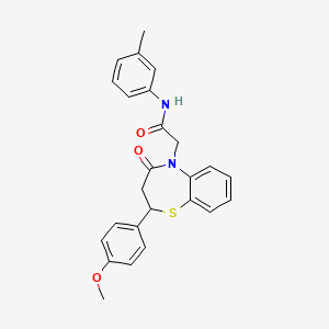 2-(2-(4-methoxyphenyl)-4-oxo-3,4-dihydrobenzo[b][1,4]thiazepin-5(2H)-yl)-N-(m-tolyl)acetamide