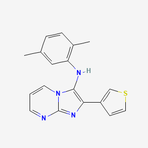 N-(2,5-dimethylphenyl)-2-(thiophen-3-yl)imidazo[1,2-a]pyrimidin-3-amine