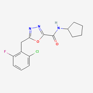 5-(2-chloro-6-fluorobenzyl)-N-cyclopentyl-1,3,4-oxadiazole-2-carboxamide