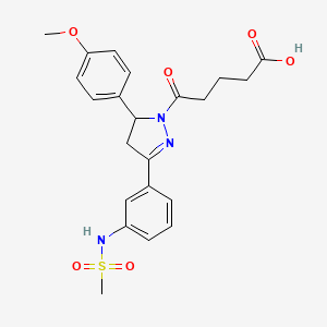 5-[3-(3-methanesulfonamidophenyl)-5-(4-methoxyphenyl)-4,5-dihydro-1H-pyrazol-1-yl]-5-oxopentanoic acid