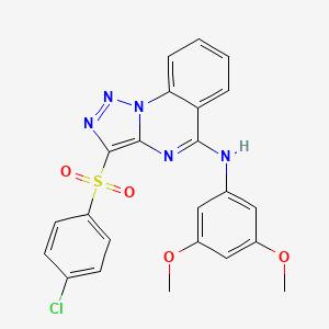 3-[(4-chlorophenyl)sulfonyl]-N-(3,5-dimethoxyphenyl)[1,2,3]triazolo[1,5-a]quinazolin-5-amine