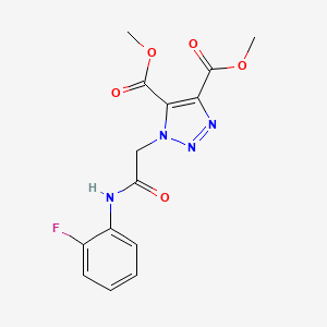 dimethyl 1-{2-[(2-fluorophenyl)amino]-2-oxoethyl}-1H-1,2,3-triazole-4,5-dicarboxylate