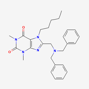 8-[(Dibenzylamino)methyl]-1,3-dimethyl-7-pentylpurine-2,6-dione