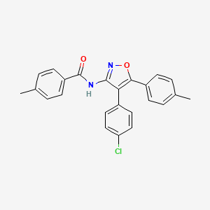 N-[4-(4-chlorophenyl)-5-(4-methylphenyl)-1,2-oxazol-3-yl]-4-methylbenzamide