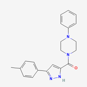 1-[3-(4-Methylphenyl)-1H-pyrazole-5-carbonyl]-4-phenylpiperazine