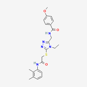 molecular formula C23H27N5O3S B11427911 N-{[5-({[(2,3-Dimethylphenyl)carbamoyl]methyl}sulfanyl)-4-ethyl-4H-1,2,4-triazol-3-YL]methyl}-4-methoxybenzamide 