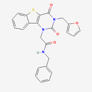 N-benzyl-2-[3-(2-furylmethyl)-2,4-dioxo-3,4-dihydro[1]benzothieno[3,2-d]pyrimidin-1(2H)-yl]acetamide