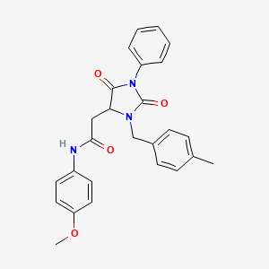 N-(4-methoxyphenyl)-2-[3-(4-methylbenzyl)-2,5-dioxo-1-phenylimidazolidin-4-yl]acetamide