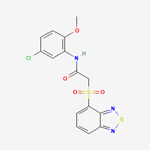 N-(5-chloro-2-methoxy-phenyl)-2-piazthiol-4-ylsulfonyl-acetamide