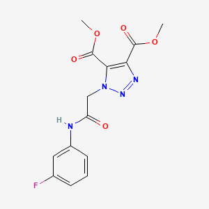 dimethyl 1-{2-[(3-fluorophenyl)amino]-2-oxoethyl}-1H-1,2,3-triazole-4,5-dicarboxylate