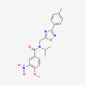 4-methoxy-N-{[3-(4-methylphenyl)-1,2,4-oxadiazol-5-yl]methyl}-3-nitro-N-(propan-2-yl)benzamide