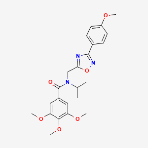 molecular formula C23H27N3O6 B11427971 3,4,5-trimethoxy-N-{[3-(4-methoxyphenyl)-1,2,4-oxadiazol-5-yl]methyl}-N-(propan-2-yl)benzamide 