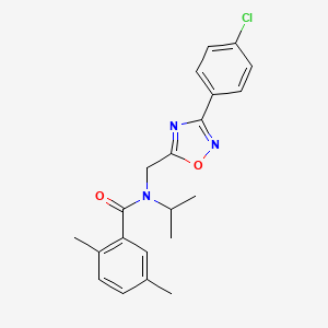 N-{[3-(4-chlorophenyl)-1,2,4-oxadiazol-5-yl]methyl}-2,5-dimethyl-N-(propan-2-yl)benzamide