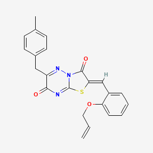 molecular formula C23H19N3O3S B11427987 (2Z)-2-[2-(allyloxy)benzylidene]-6-(4-methylbenzyl)-7H-[1,3]thiazolo[3,2-b][1,2,4]triazine-3,7(2H)-dione 