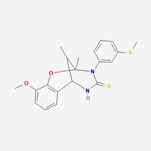 10-methoxy-2,11-dimethyl-3-[3-(methylsulfanyl)phenyl]-2,3,5,6-tetrahydro-4H-2,6-methano-1,3,5-benzoxadiazocine-4-thione